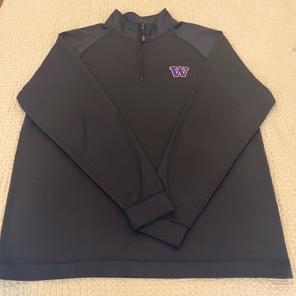 University of Washington XL Black 1/4 Zip Men’s by C-Buk